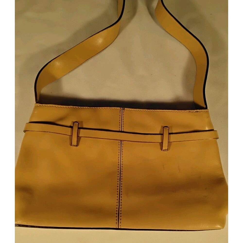 Francesco Biasia New York Golden Tan Leather Shoulder Bag - Picture 4 of 11